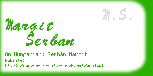 margit serban business card